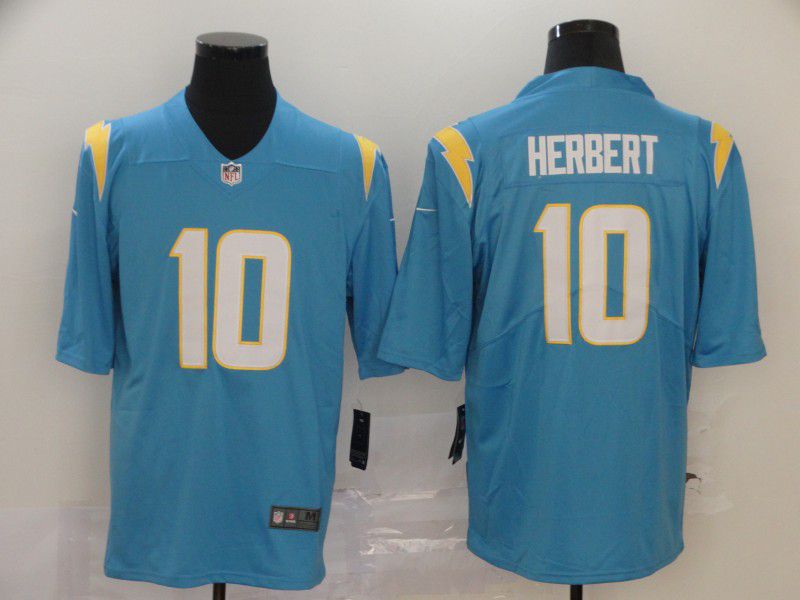 Men Los Angeles Chargers #10 Herbert Light Blue Nike Vapor Untouchable Stitched Limited NFL Jerseys